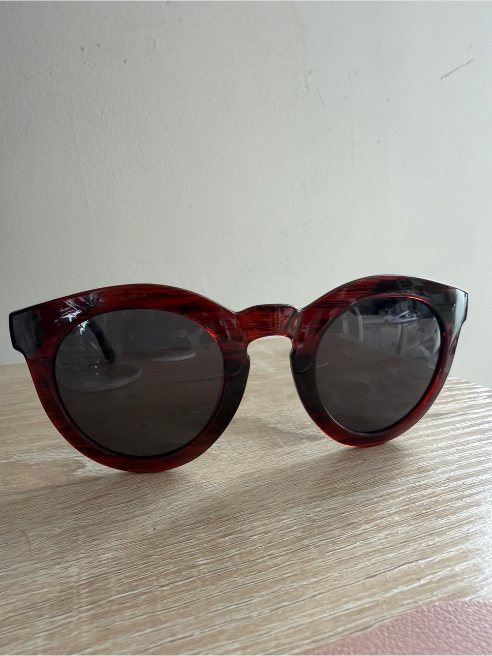Crap Eyewear Red Round Sunglasses